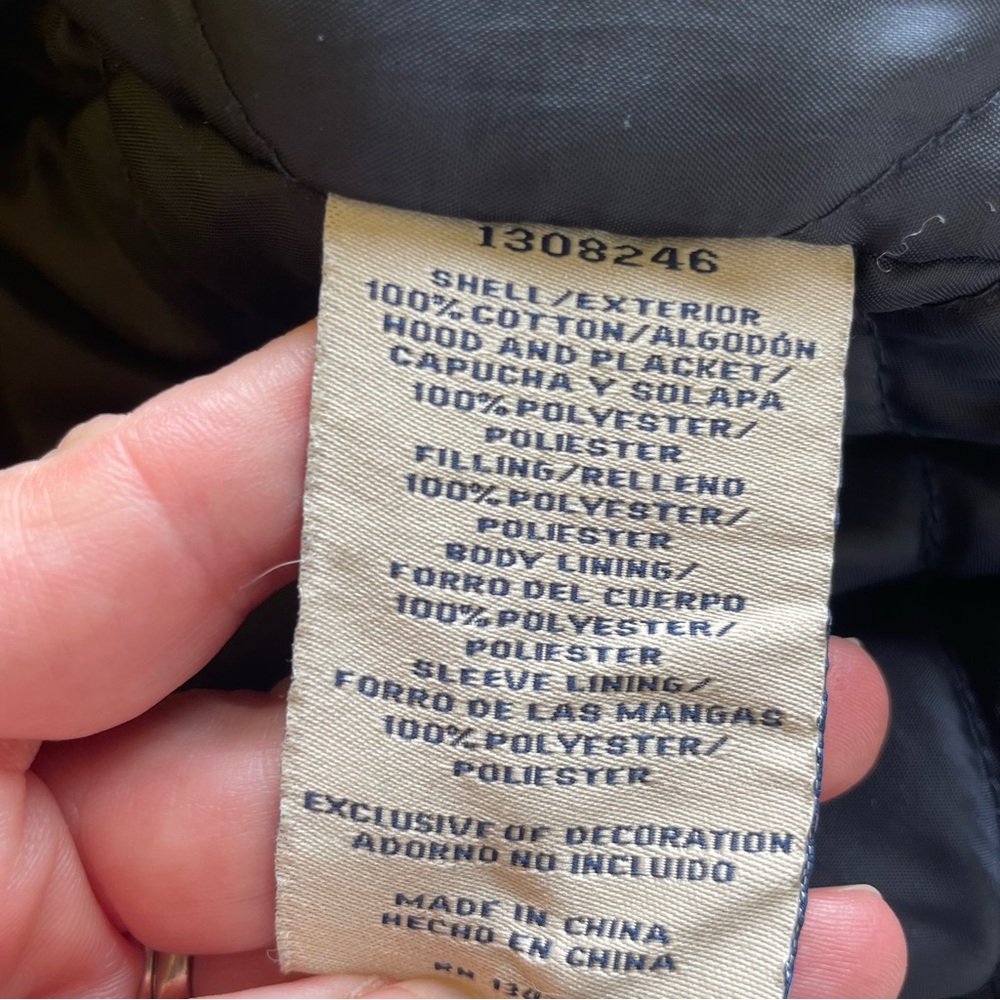 Boston Traders Coat Quilter Flannel Hooded Zip up & button close 2 Pockets M - Picture 12 of 15